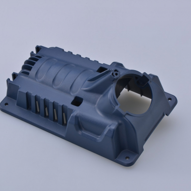 vacuum casted part in blue coloured in mass