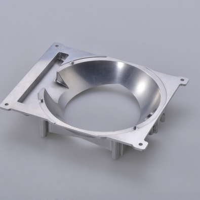 CNC part without finishing, tool marks visible